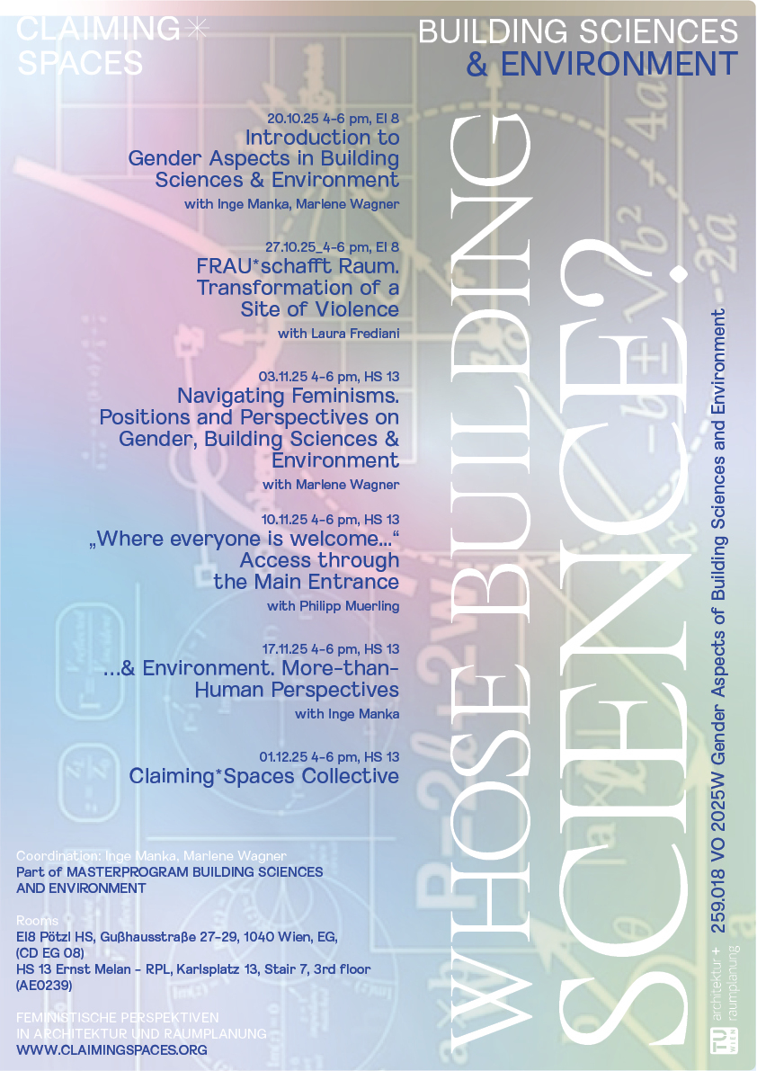 WHOSE BUILDING SCIENCE? Gender Aspects of Building Sciences and ...